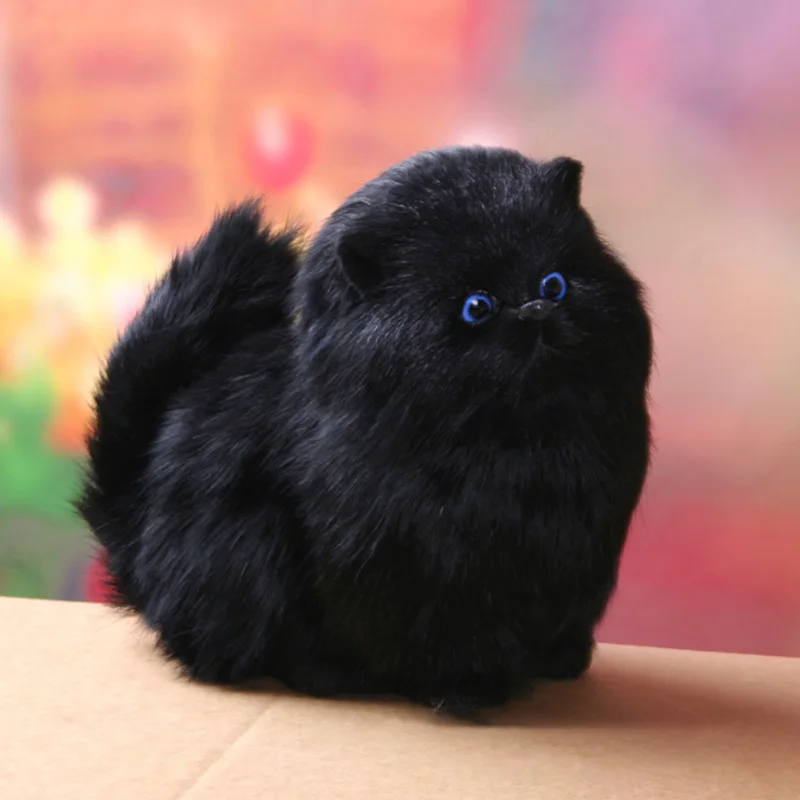 Style 5 Simulation plush cat crouching animal models handmade realistic cat dolls children plush toys home decoration Will make a sound - Цвет: Style 5