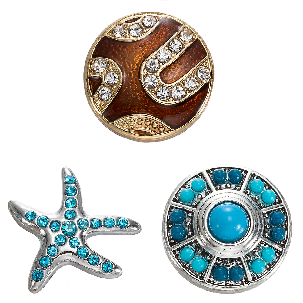 Новинка металлическая кнопка Оснастка в виде морской звезды ювелирное изделие 18