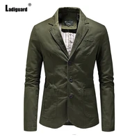 ladiguard plus size men business blazers sexy mens clothing 2021 single breasted tops outerwear fashion blazers male streetwear
