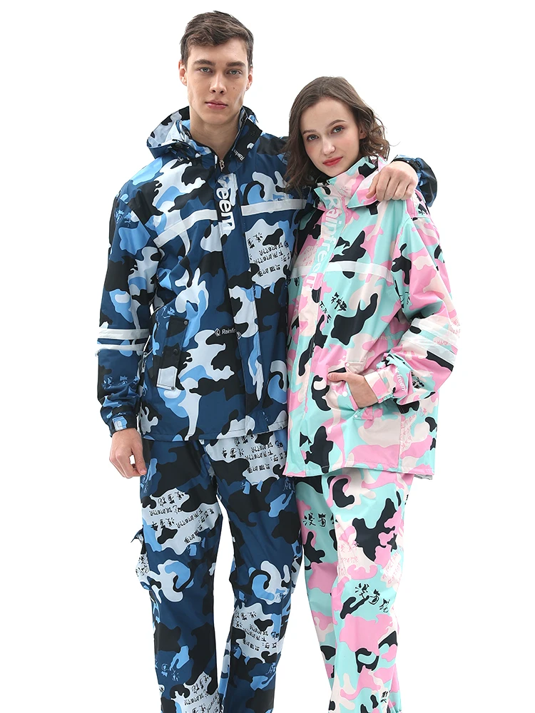 

Men Outdoor Raincoat Jacket Boy Portable Vintage Women Motorcycle Fashion Fishing Suit Plastic Capa De Chuva Rain Gear BY50YY