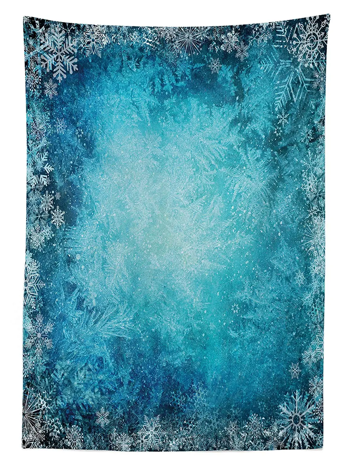 Зимняя скатерть зимний фон с цифровым изображением снежинок в мягких цветах