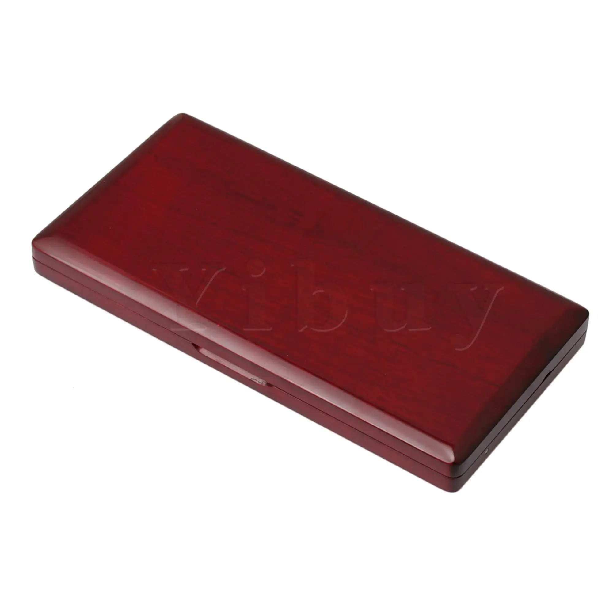 

Yibuy Red Wood Color Wooden Bassoon Reed Box for 9 Reeds with Soft Velvet