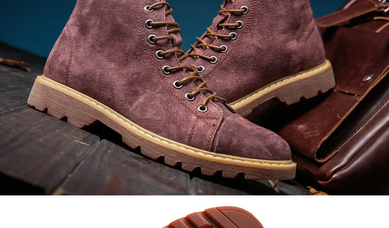 Мужские кожаные ботинки Dr Martins Martens; Зимние ботильоны; Безопасная рабочая обувь; botas hombre Zapatos De Seguridad Safty; обувь размера плюс 48