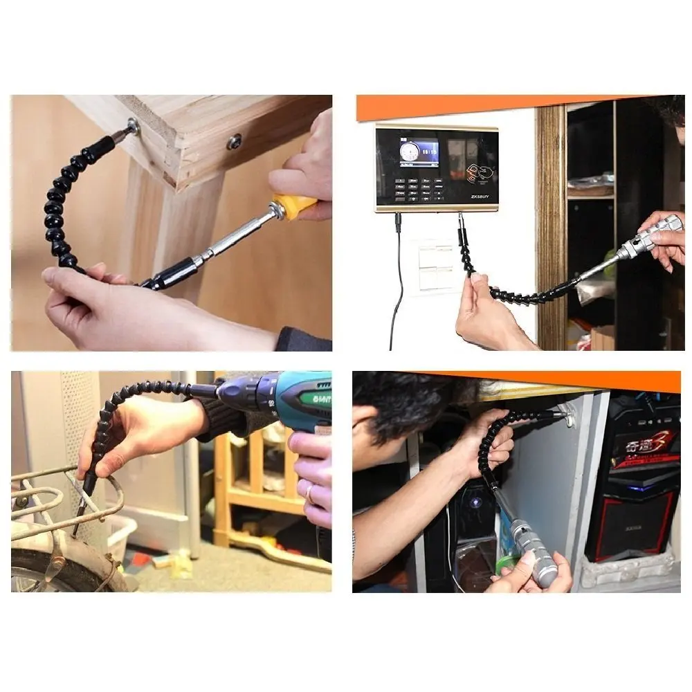 

Flexible Hex Shaft Drill Bits 295mm Extension Bit Holder with Magnetic Connect Drive Shaft Electric Drill Power Tool Accessorie