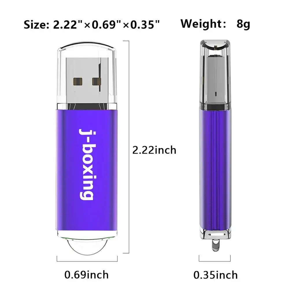 J-boxing 100PCS USB Flash Drive 64MB 128MB Rectangle Memory Stick 16GB 32GB Pen Drives for PCs Laptop Tablet Macbook USB Device