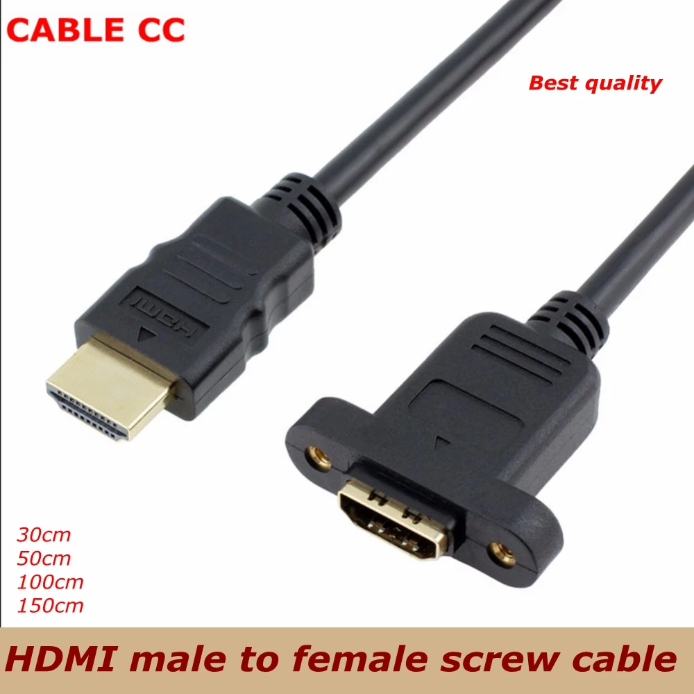 Кабель удлинитель HDMI штырь гнездо шнур с винтом блокировка отверстия для панели