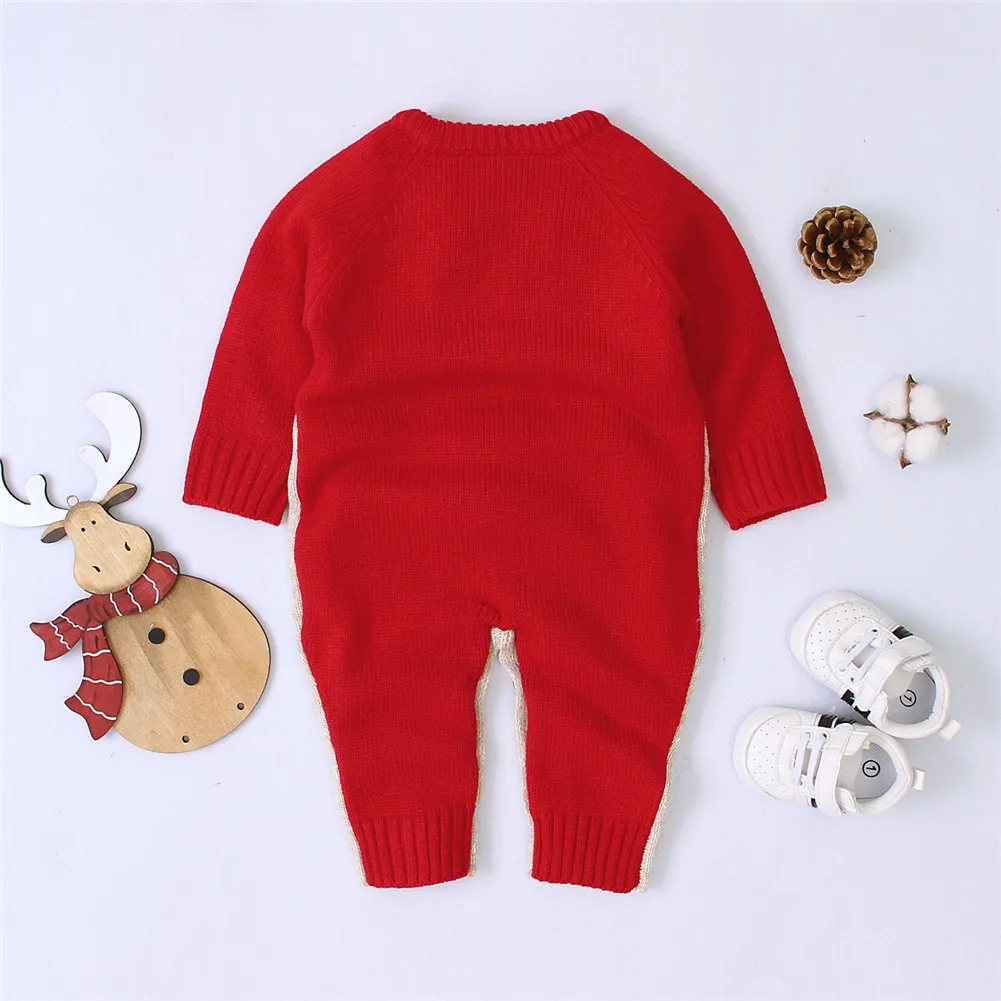 

Kids Christmas Outfits Newborn Infant Winter Jumpsuit Autumn Baby Boy Girl Reindeer Romper Long Sleeve Playsuits 0-18M