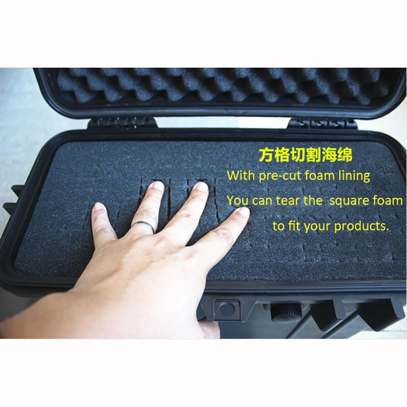 

Tool case toolbox suitcase Impact resistant sealed waterproof plastic case equipment box camera case Meter box with pre-cut foam