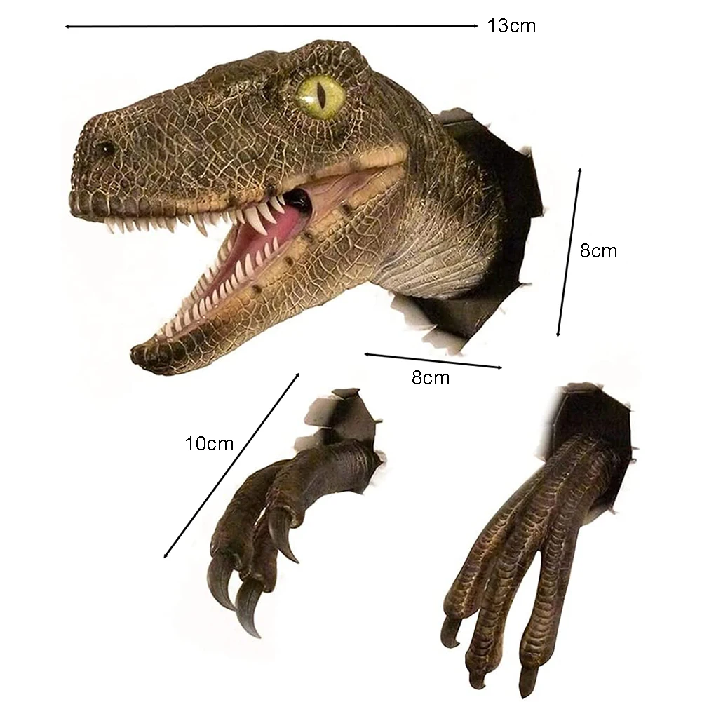 Смола динозавр настенное 3D крепление бюст скульптура разрывная подвесная голова