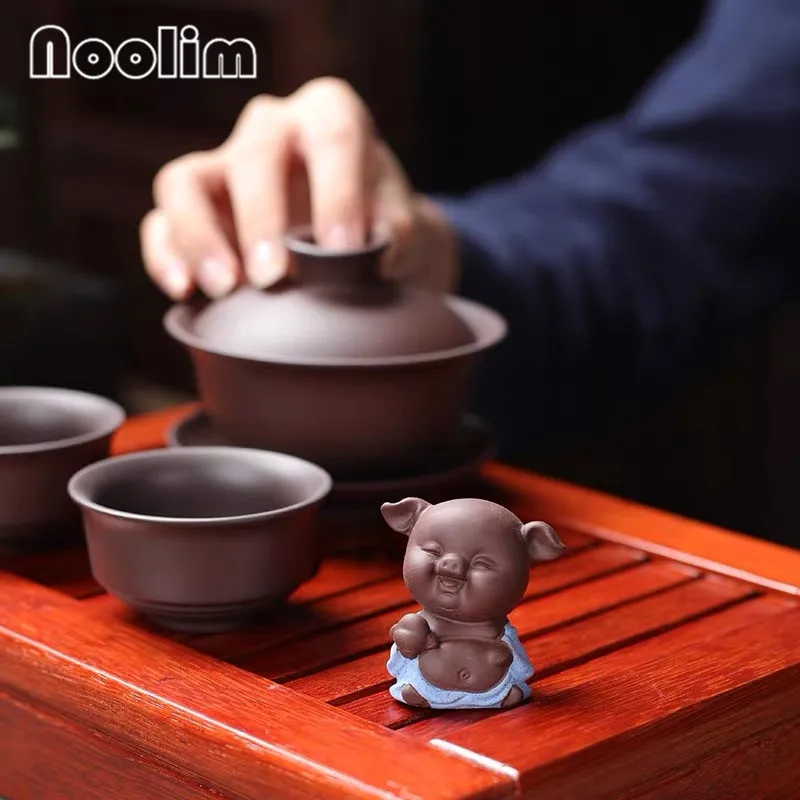 Фиолетовая глина креативный чайный горшок для кончиков пальцев милый маленький