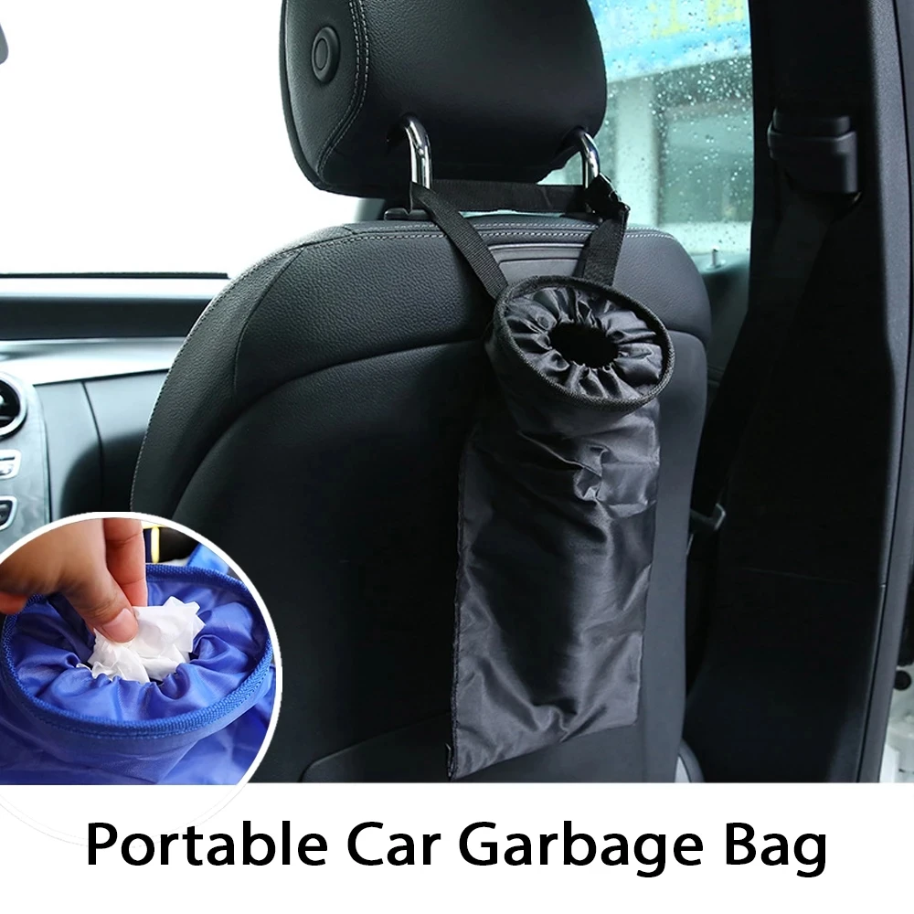 

Car Storage Rubbish Leak-proof Box Oxford Cloth Portable Car Seat Back Garbage Bag Bin Dust Holder Case Car Auto Trash