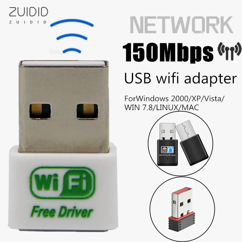 

3 Types Mini Wireless Network Card Free Drive USB WiFi Receiver Ethernet Dongle 150/300Mbps 2.4Ghz Lan Adapter