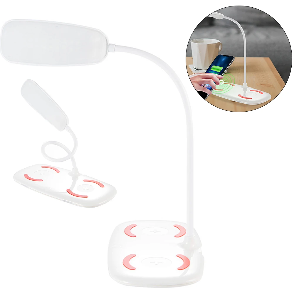 Светодиодная настольная лампа беспроводное зарядное устройство для iPhone XS MAX X XR 8