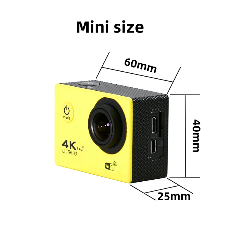 Action Camera Outdoor Sport Underwater Mini Waterproof Cam HD Surveillance Water Resistant Video Recording Deportiva | Безопасность и