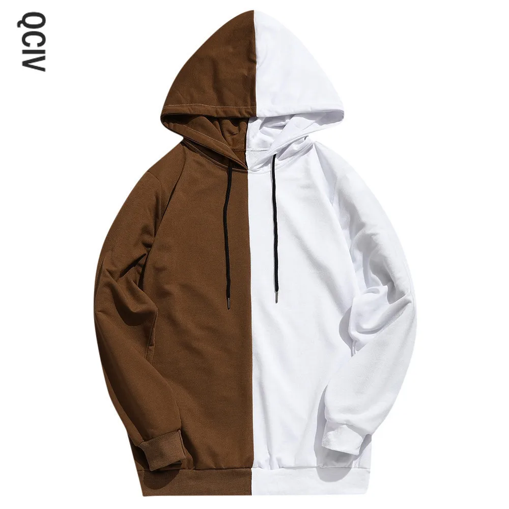 

Mens Hoodies Hooded Sweatshirt Casual Patchwork long sleeve solid Slim Tracksuits Hoodie Mens Sweatshirt Outwear Sudadera Hombre