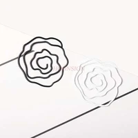 12pcs white rose paper clip cartoon paper clip paper clip shape pin special shaped paper clip black rose