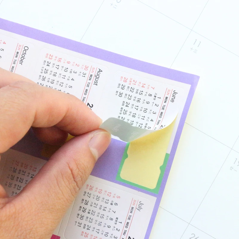 Domikee симпатичный 2019 2020 год календарь ежемесячный указатель этикетка флаг