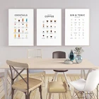 Постер с изображением Гина и тоника для кофе и коктейлей