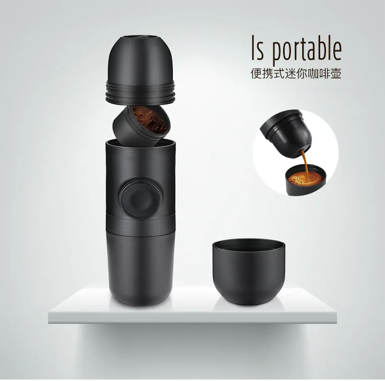 Mini Coffee Machine Handheld Maker Portable Espresso Manually handheld Pressing For Home Office Travel | Дом и сад