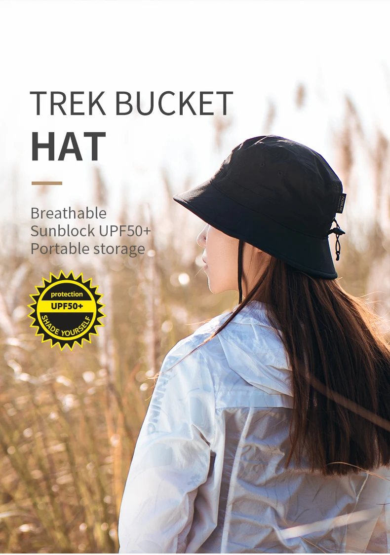 

AONIJIE Lightweight UV Sunscreen Trek Bucket Hat Fisherman Cap Cover Face For Hiking Trail Fishing Women Men
