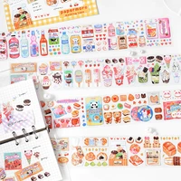 washi tape pet waterproof sweet shop cute cartoon snack ice cream strip masking tape for diy scrapbooking making card diary