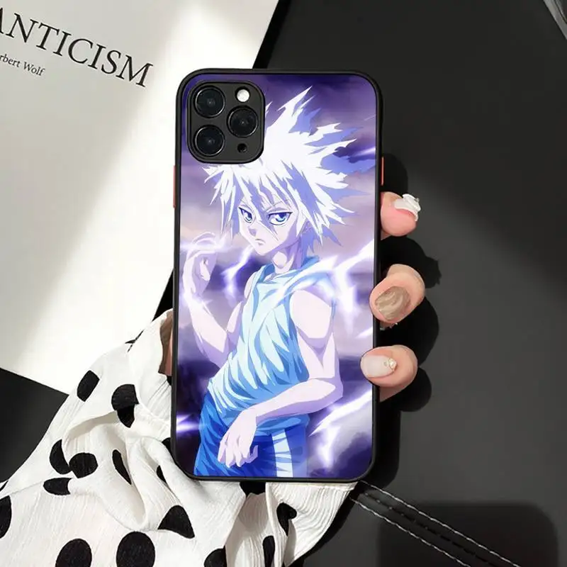 

Anime Hunter X Hunter Killua Phone Case Matte Transparent for iPhone 7 8 11 12 s mini pro X XS XR MAX Plus cover funda