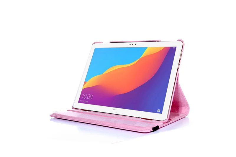 Вращающийся на 360 чехол для huawei MediaPad T3 10 9,6 ''/Honor Play Pad 2 9,6 чехол для планшета кожаный чехол-книжка с ручкой+ пленка