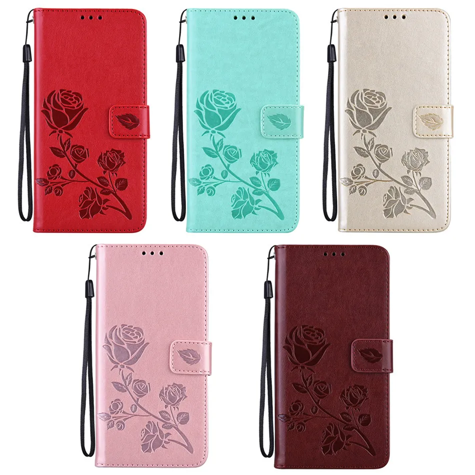 

Rose Printed Wallet Leather Case Cover For Xiaomi Redmi 6 7 7A 8 8A 9 9A 9C Note 8T 8 Pro 9s Mi POCO F1 X3 M2 M3 10T Pro/Lite
