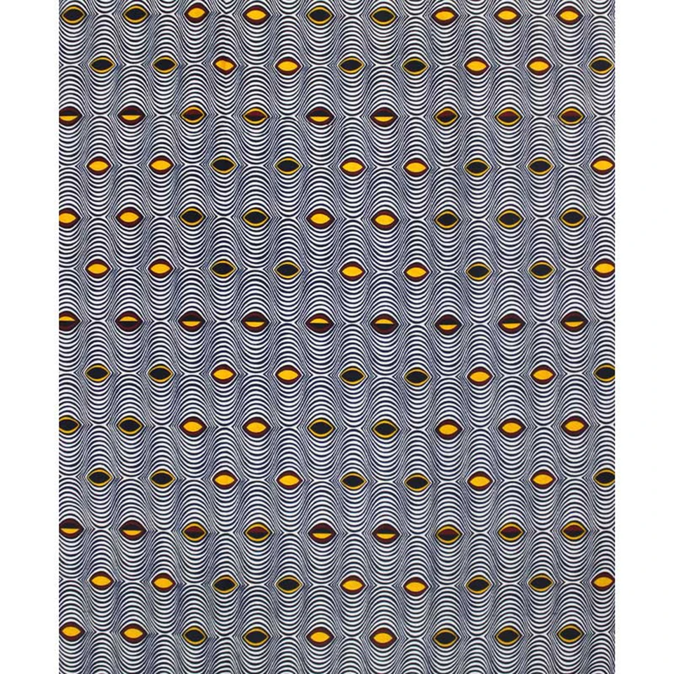 

Latest African Fabric Ankara Wax Textile/Kitenge/Pagnes for African dress 100% Cotton 6 yards Y-421