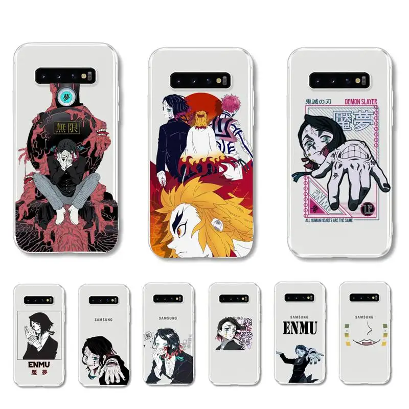 

Enmu Demon Slayer Anime Phone Case For Samsung Galaxy S7 edge S8 S9 S10 S20 plus S10lite A31 A10 A51 Cover