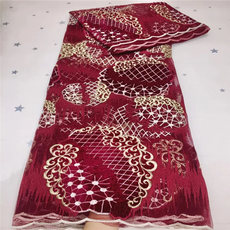 

New Design African Velvet Lace Fabric with Sequins High Quality Nigerian Sequence Fabricss Velvet Lace Fabric for Party
