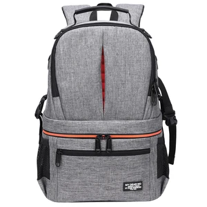 waterproof camera dslr shoulders backpack w reflective stripe video tripod carry case men women photography outdoor travel bags free global shipping