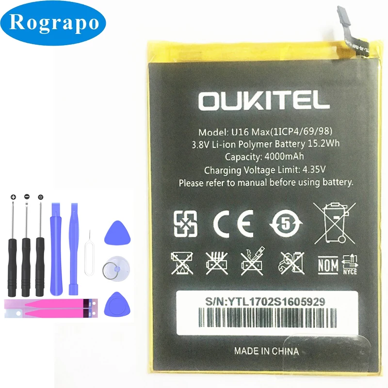 Оригинальный аккумулятор Oukitel U16 Max сменный 4000 мАч мобильный телефон|Аккумуляторы