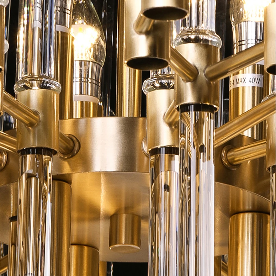 

Copper Gold Pendant Lights.pendant Light Suspension Luminaire Lampen E14 LED Postmodern Crystal LED Bulbs Cord Pendant Modern AC