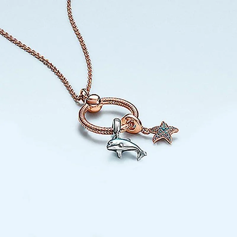 

2020 New 925 Sterling Silver Pan Blue Necklace Shell Ocean Series High Quality Gift Multi-styly The Most Popular Female