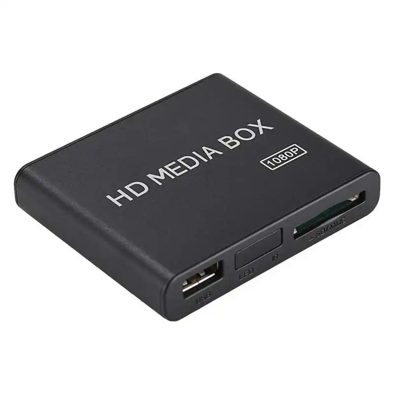 Мини медиаплеер 1080P Mini HDD медиа-бокс ТВ-бокс видео мультимедийный плеер Full HD с MMC