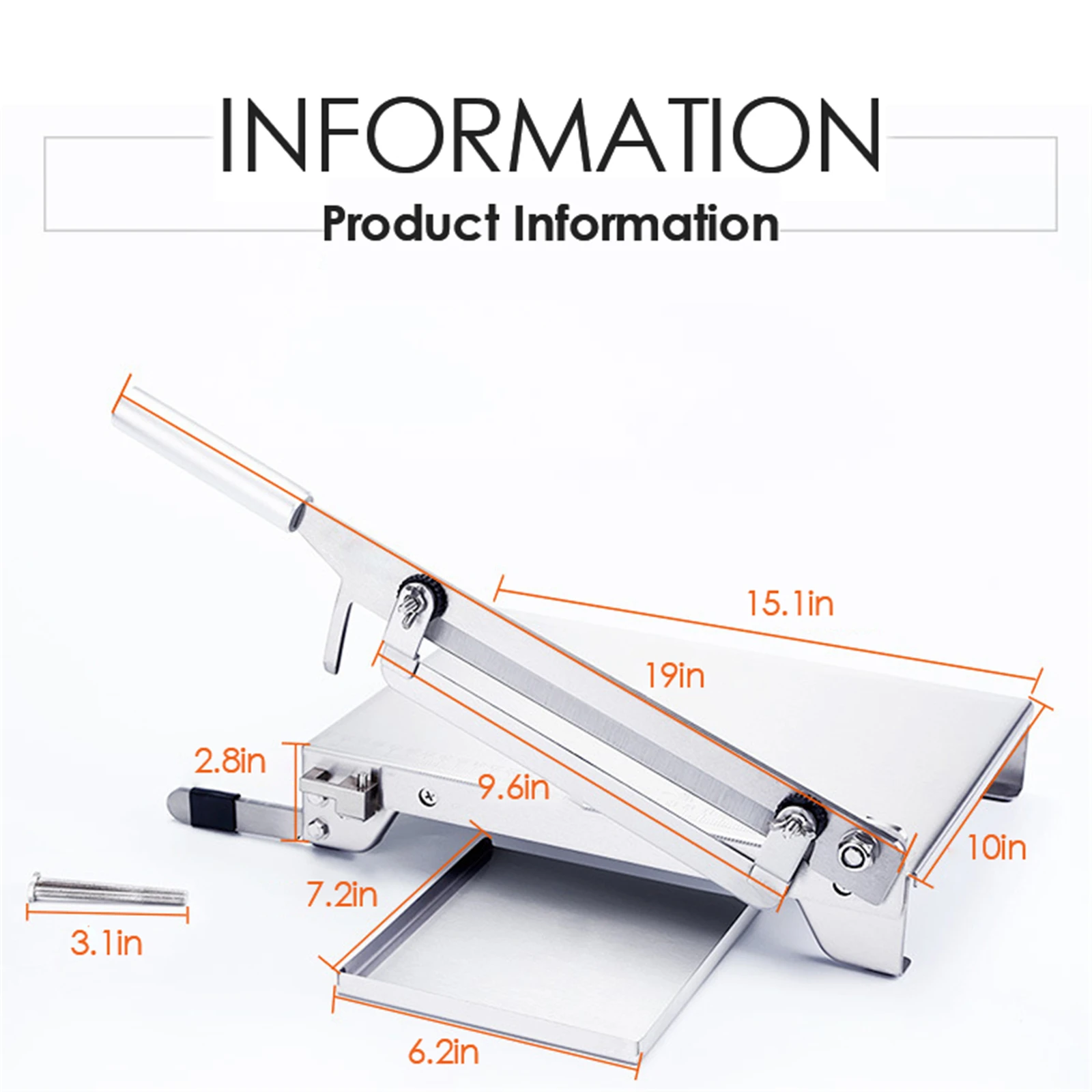 

13.5 Inch Manual Rib Slicer Stainless Steel Bone Slicer Beef And Mutton Household Vegetable Food Slicer Cooking Slicer
