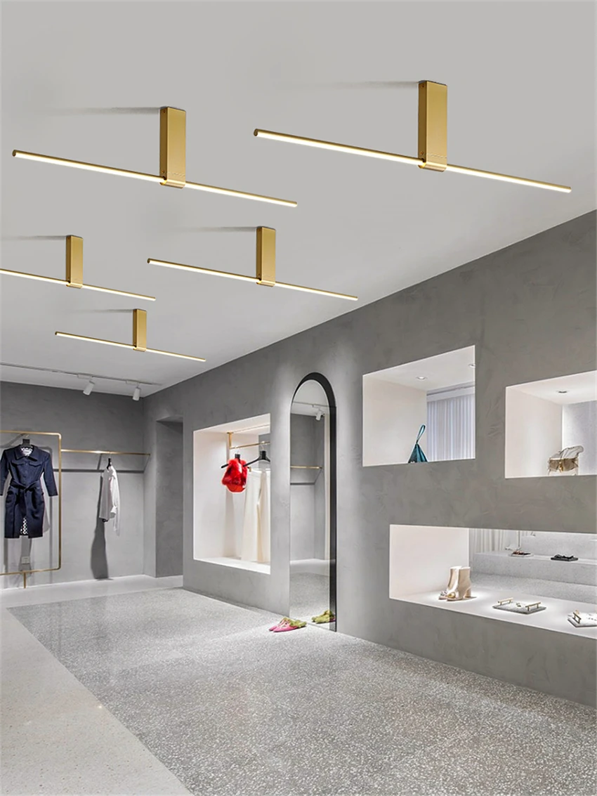 Скандинавские светодиодные потолочные светильники золотого цвета акриловые