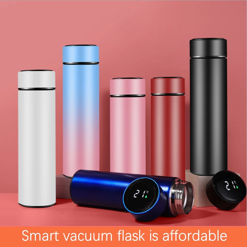 Умный термос из нержавеющей стали 500 мл с ЖК дисплеем|Вакуумные фляги и термосы| |