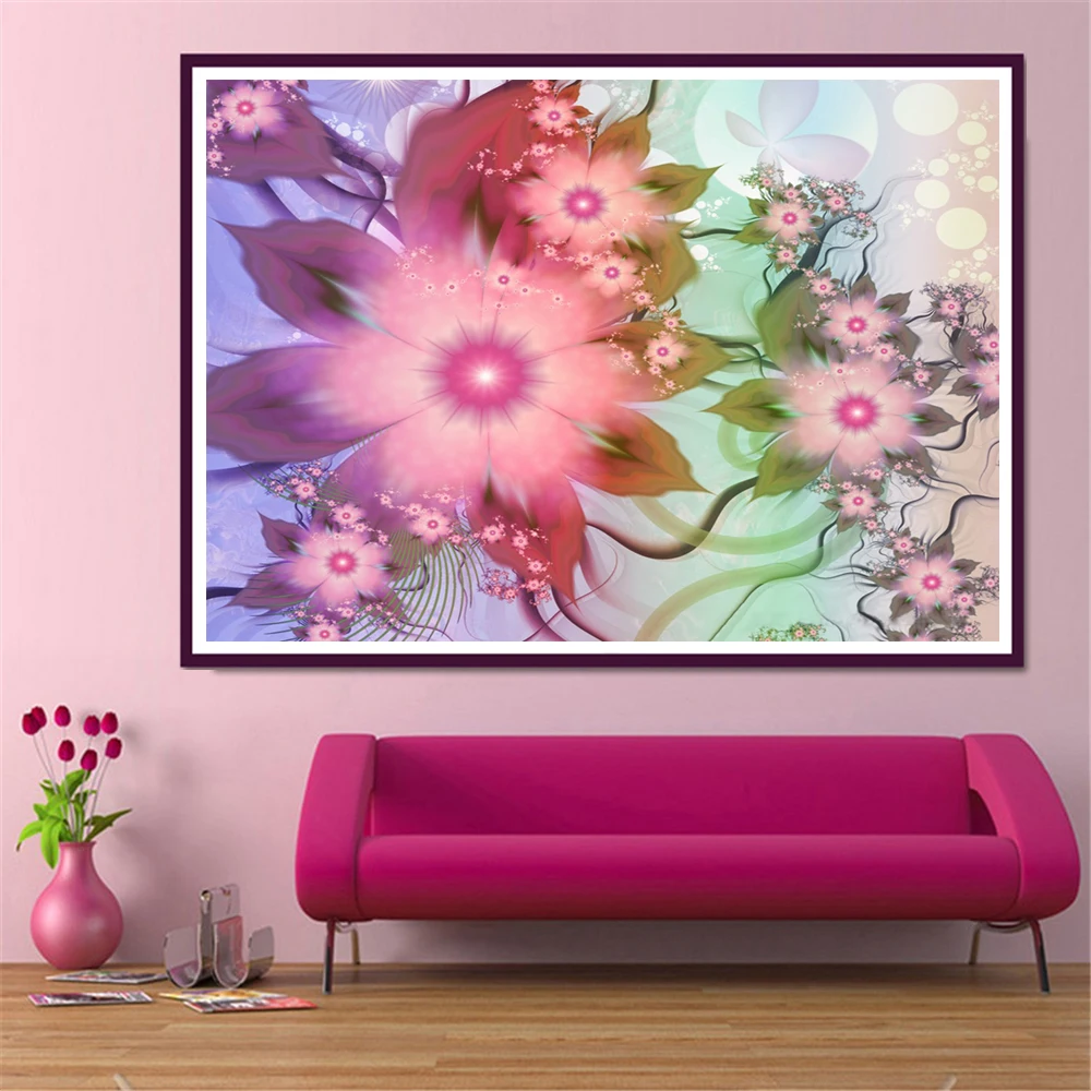

5d DIY Flowers Diamond Painting Full Drill Round Picture Of Rhinestones Diamond Embroidery Home Wall Decoration Christmas Gift