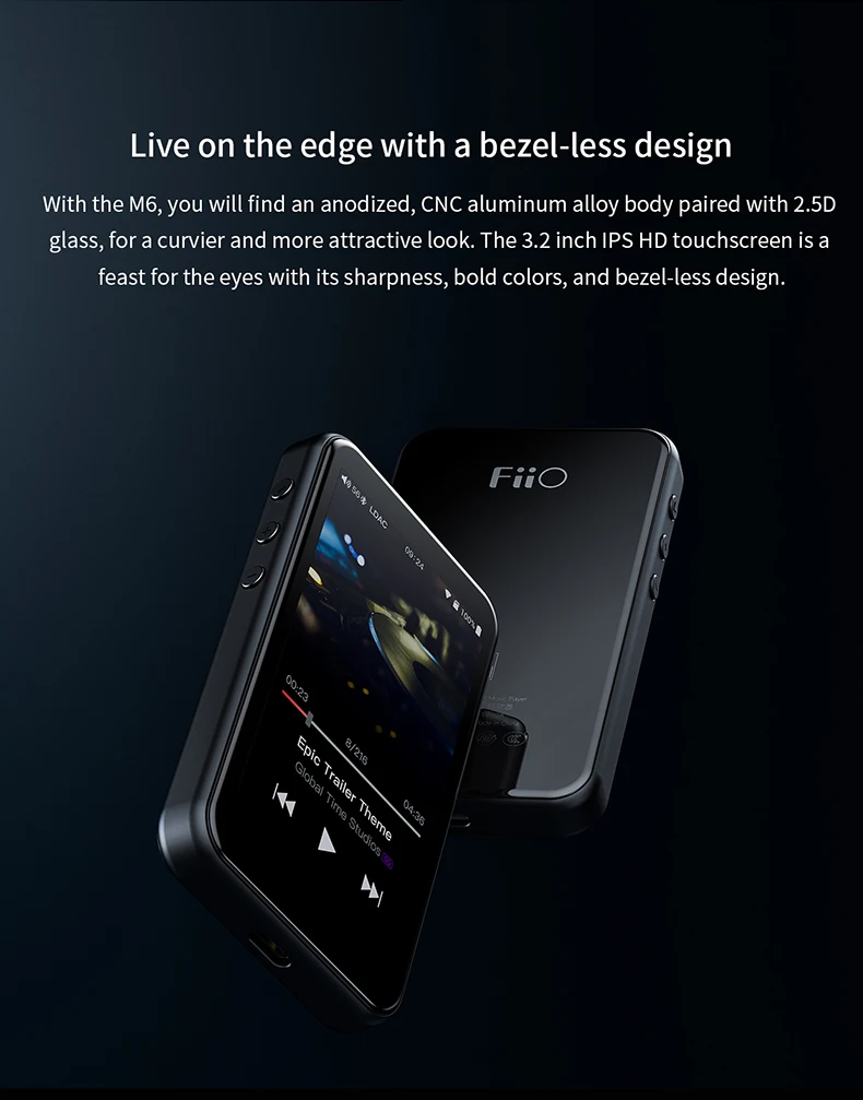 Музыкальный плеер FiiO M6 Hi-Res на базе Android с aptX HD, LDAC HiFi Bluetooth, USB аудио/ЦАП, поддержкой DSD и WiFi/Air Play