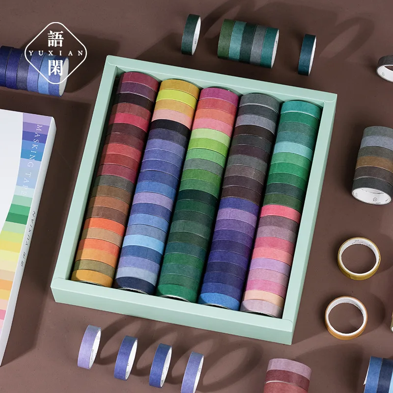 

100 шт. DIY японская бумага волшебный момент лента мультфильм Милая девочка васи лента/Маскировочная Лента наклейки