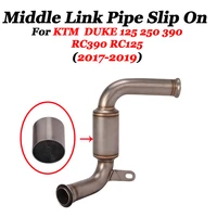 slip on for duke 390 125 200 250 rc390 motorcycle exhaust escape modified connection middle link pipe catalyst eliminator