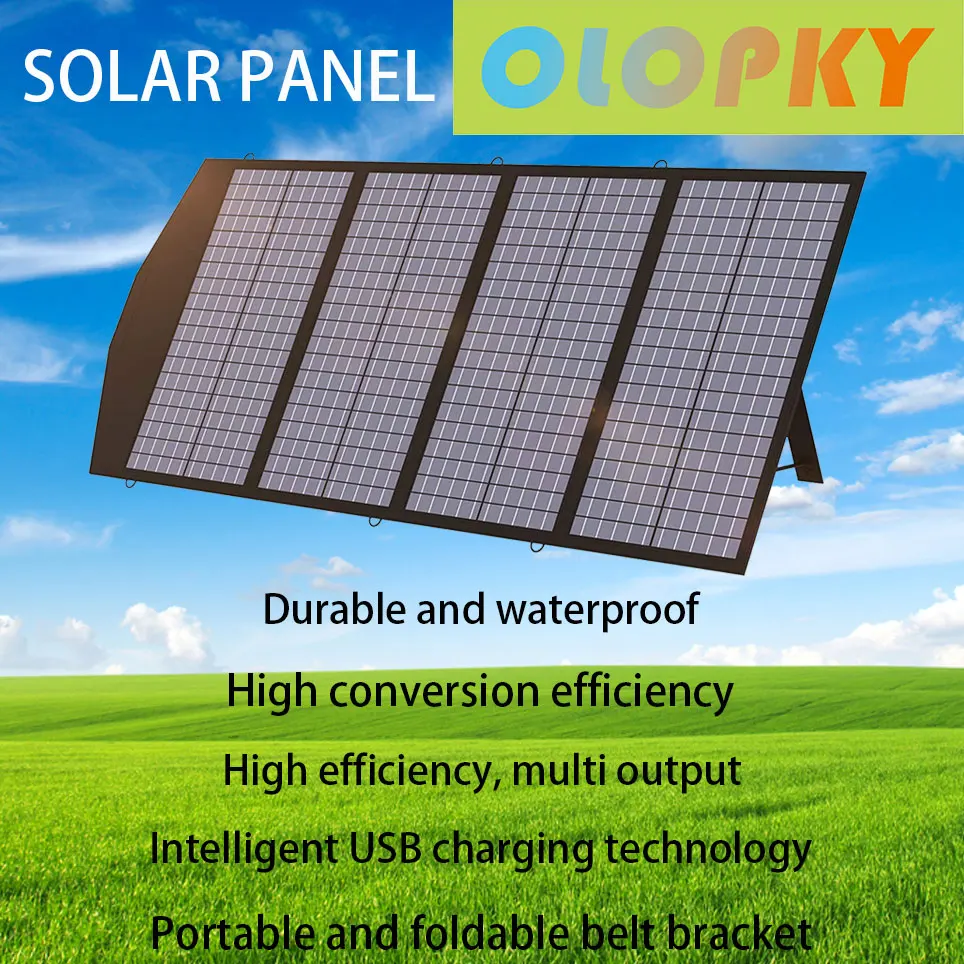 

2021 120W portable solar panel charger for laptop power station foldable American solar battery charger