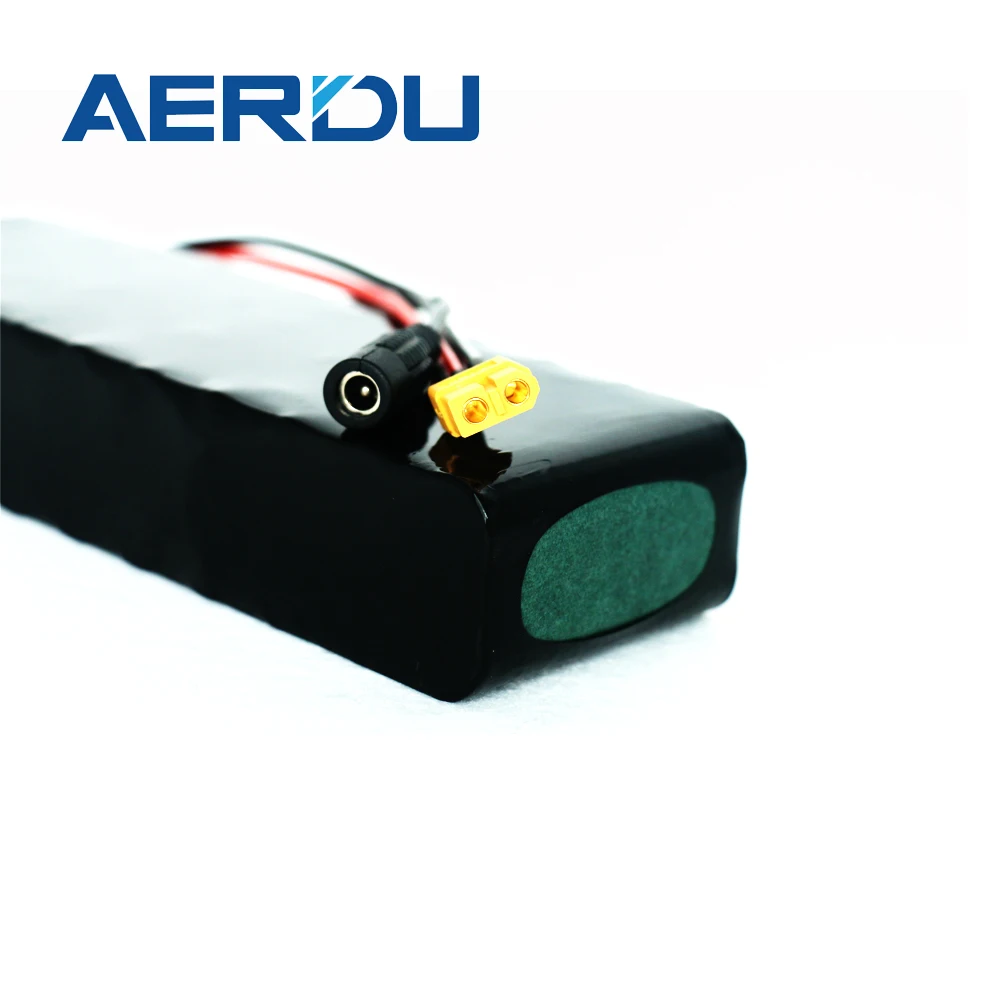 

AERDU 36V 37V 10S2P lithium-ion battery pack 42V 5AH 250Watt 2500mah rechargeable for electric bicycle Scooter with 15A BMS+xt60