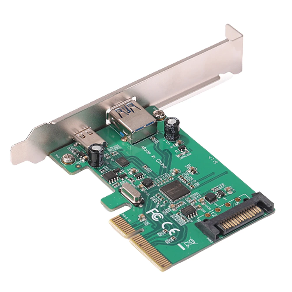 

Переходная карта PCI-E 4X к USB 3,1, PCI Express 2-Портовый адаптер расширения типа C Type-A, высокоскоростная Плата расширения PCI-E X8 X16
