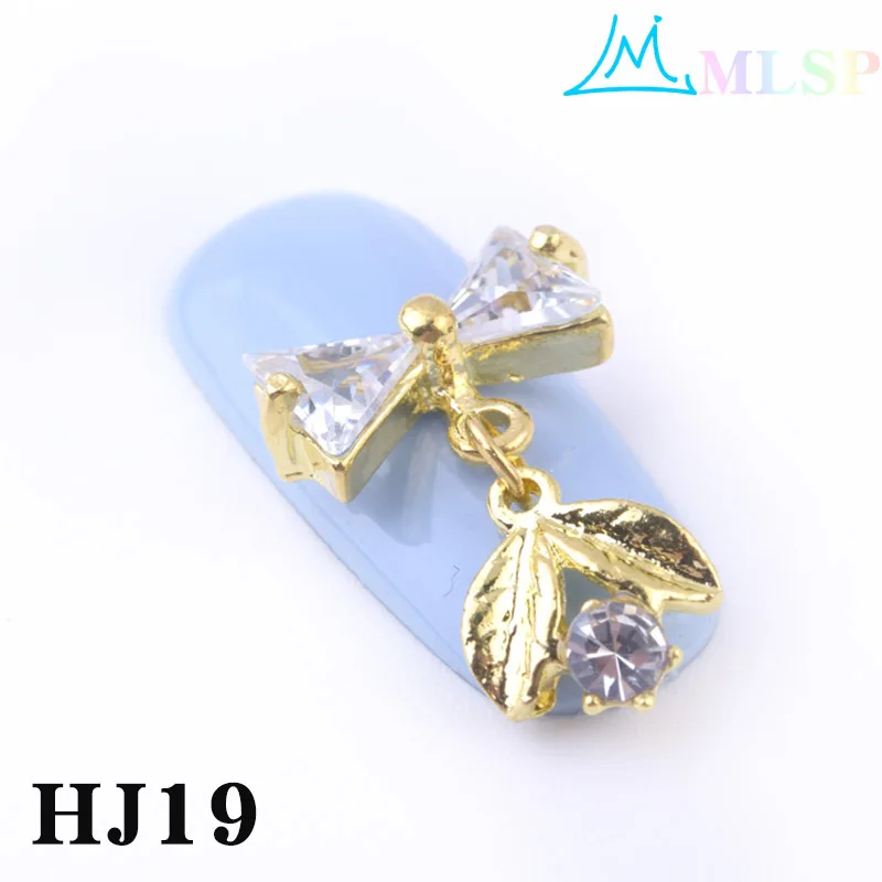 HJ19-10pcs 10 шт./лот, циркониевые украшения для дизайна ногтей, подвесные модели для ногтей, алмазные длинные висячие металлические Стразы для ногтей, изысканные Кристальные Звездные бриллианты - Цвет: HJ19-10pcs