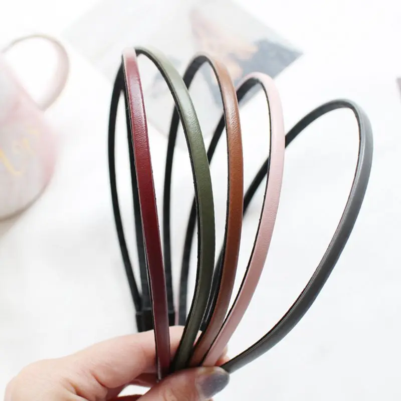 1 шт в Корейском стиле шик простые универсальные кожаные лента для волос женщин и