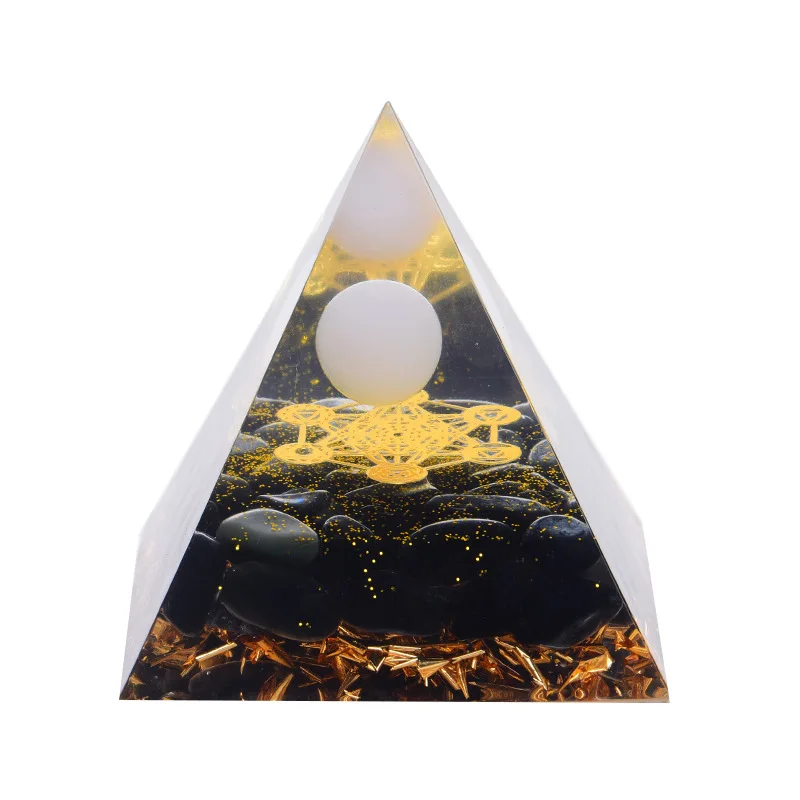 

6cm 150g Natural Geode Stone Crystal Quartz Amethyst Sphere Orgone Pyramid Orgonite Energy Healing Stone Glow In The Dark