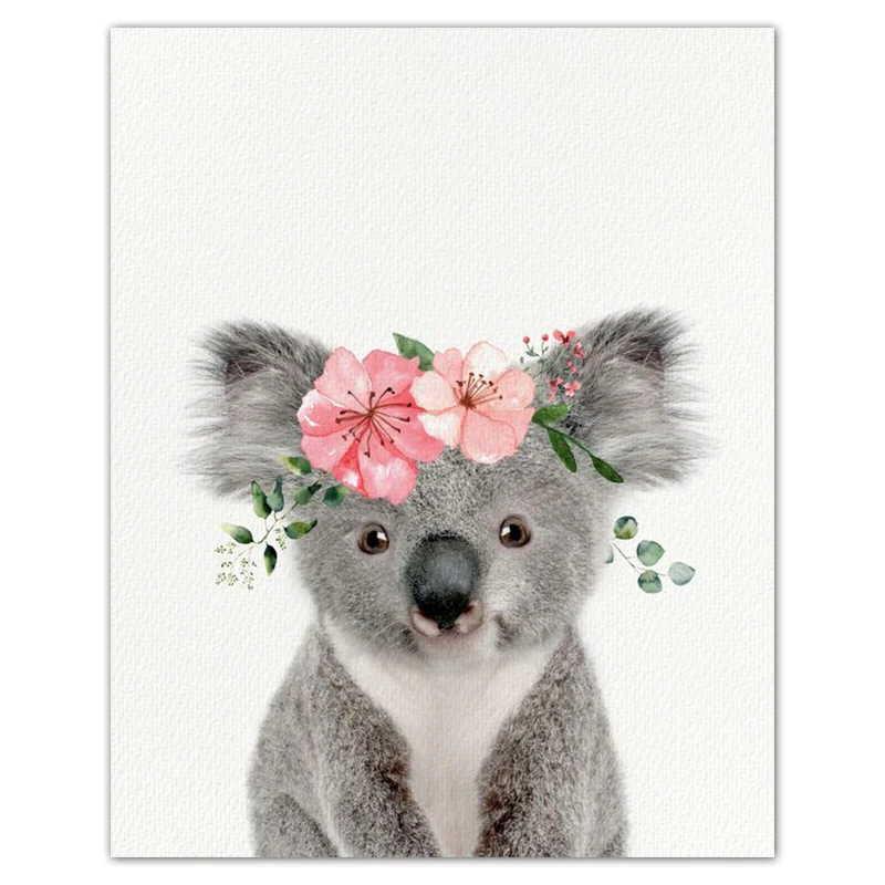 

DIY 5D алмазная картина крестиком цветок коала портрет полный квадрат Алмазная вышивка животное Полный Круглый декор из алмазной мозаики